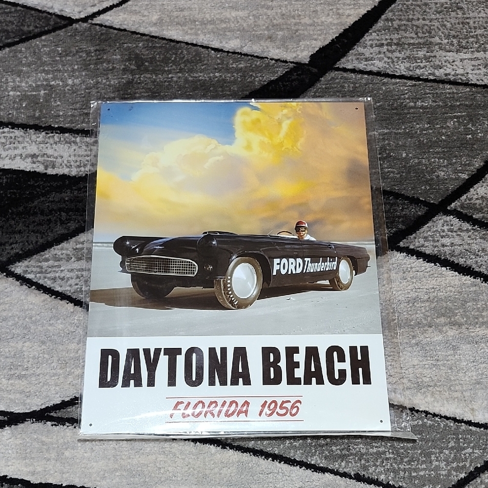 DAYTONA BEACH FORD THUNDERBIRD FLORIDA 1956 FORD TIN SIGN 2012